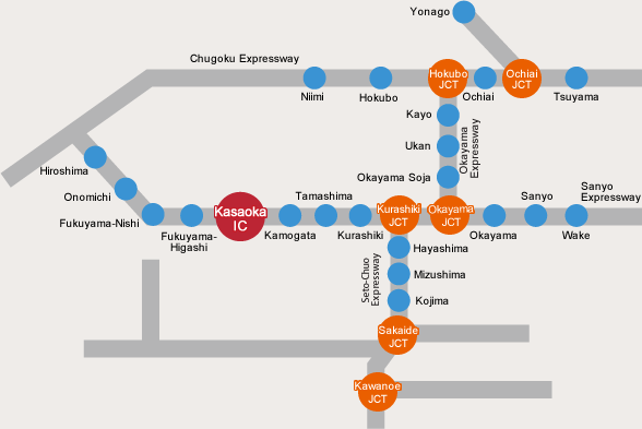 Map for Traveling by Car