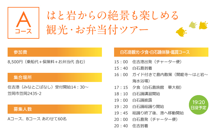 Aコースはと岩からの絶景も楽しめる観光・お弁当付ツアー
